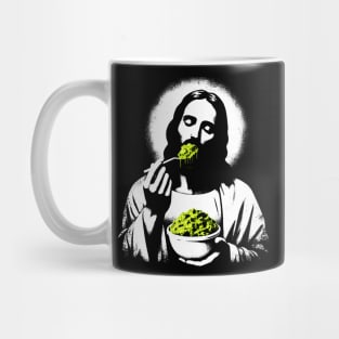 Jesus Christ Eating Guacamole Avocado Mug